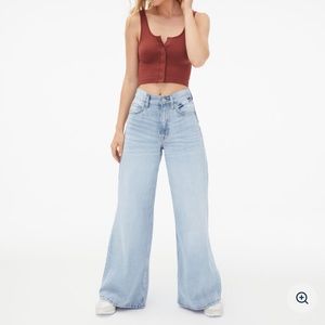 High Rise Super Wide Leg Jeans Aereopostal